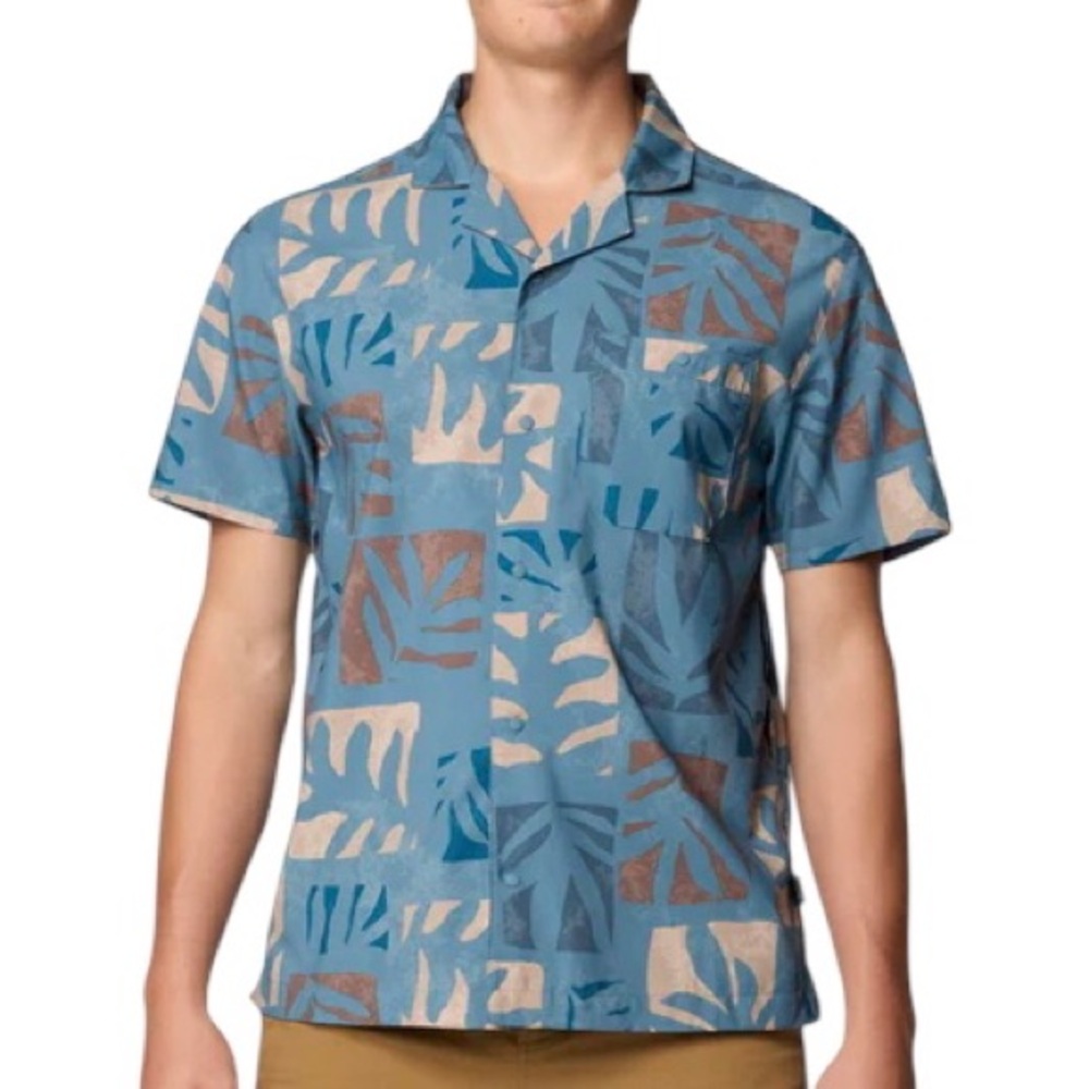 Mountain Hardwear Trail Sender Printed Shirt Short Sleeve Outdoor Men's Medium